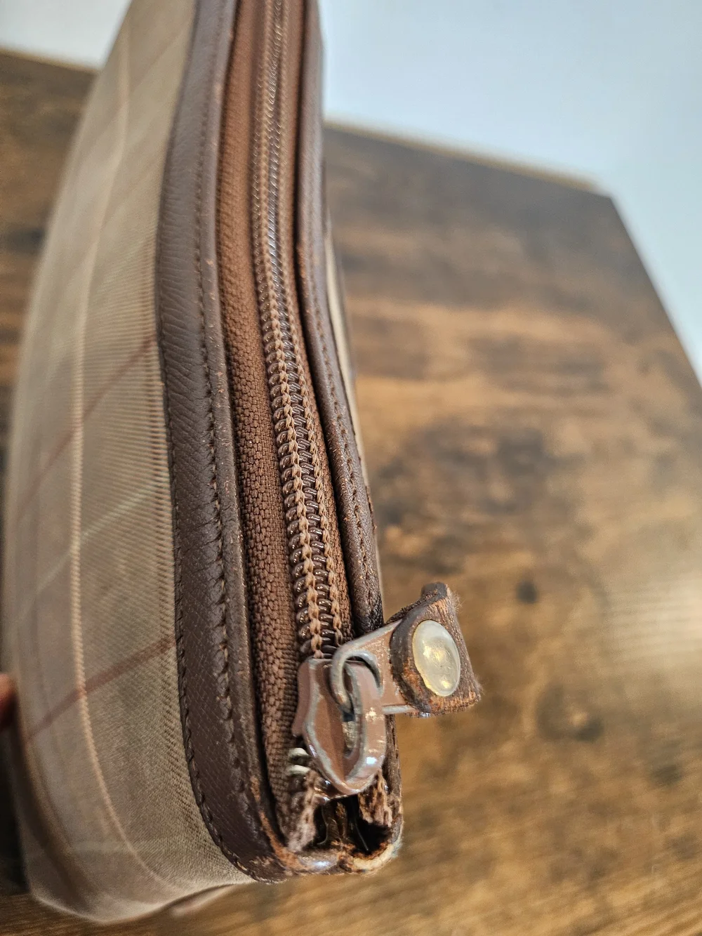 Vintage Burberry Nova Check Zip Pouch
